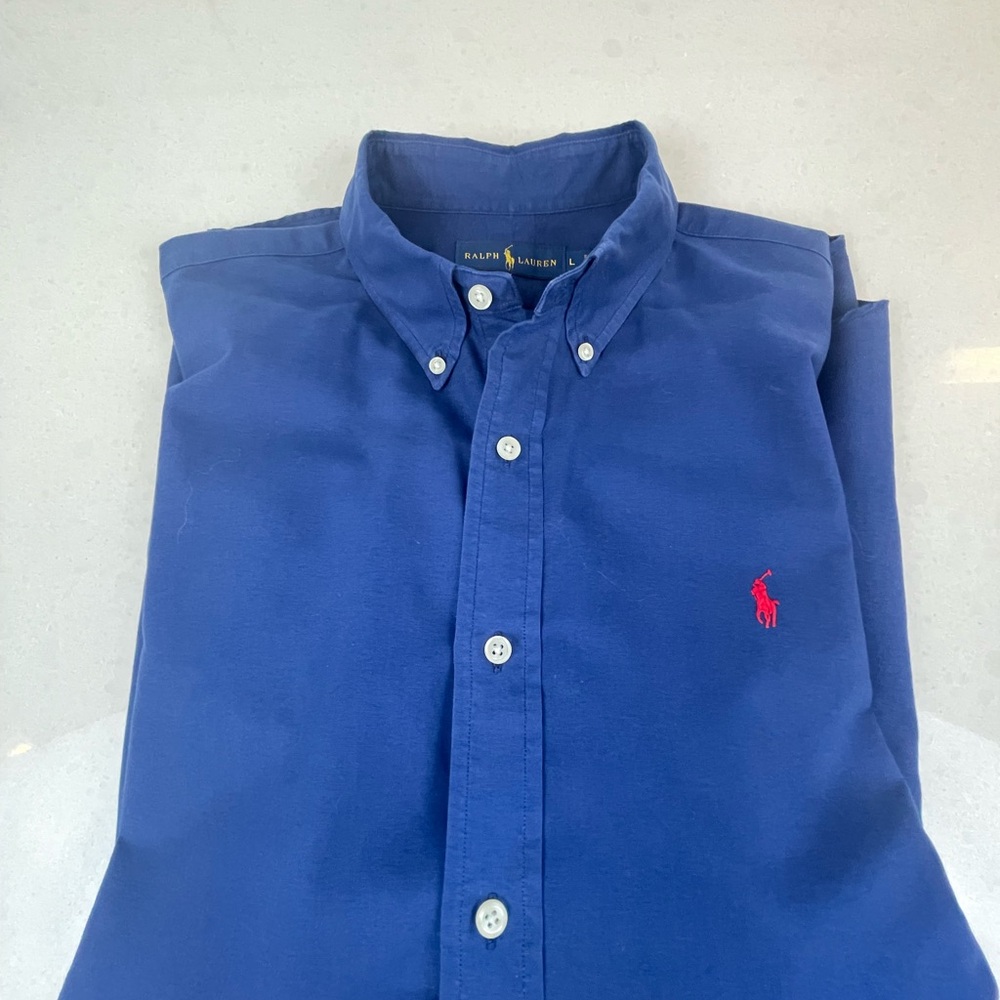 Ralph Lauren Polo Navy Blue Casual Shirt (Men’s L)